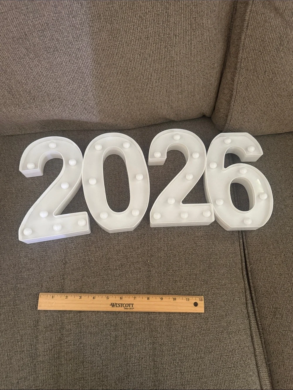 2026 Marquee Light Numbers - Illuminated Decorative Sign